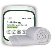 Anti-Allergy 1.5 Tog Summer Duvet - Lightweight Microfibre Breathable - White
