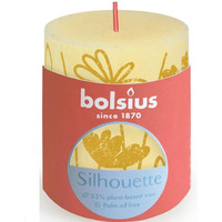 Bolsius Yellow Silhouette Candle (80 x 68 mm) - Butter Yellow