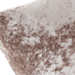 Verona Crushed Velvet Cushion 55 x 55cm - Oyster / Feather - thumbnail 3