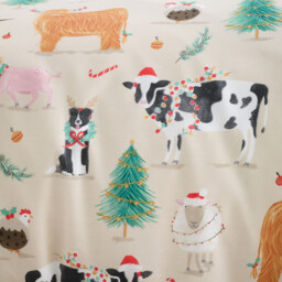 Christmas Farm Duvet Set - Natural / Single - thumbnail 5