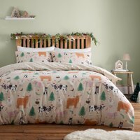 Christmas Farm Duvet Set - Natural / Single - thumbnail 1