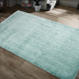 Thick Soft Shaggy Plain High Pile Dream Area Rug - Seafoam / 120x170 - thumbnail 5