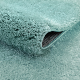 Thick Soft Shaggy Plain High Pile Dream Area Rug - Seafoam / 120x170 - thumbnail 4