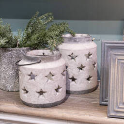 Bloomville Stone Star Lantern Chic Lighting - Stone - thumbnail 3