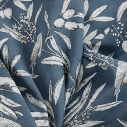 Aviary Pencil Pleat Curtains - Blue / 229cm - thumbnail 5