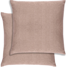 Pair of Matrix Textured Cushion Covers - 43x43cm - Cases Only - Latte - thumbnail 3