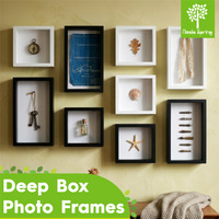 "3D Deep Box Photo Frames - 5"" x 7"" - White - Pack of 5 - White"