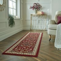 Rug Quality Traditional Classic Oriental Living Room Bedroom Red Rug - Sherborne Red / 230cm / Runner - thumbnail 1