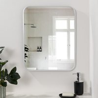 Metal Bathroom Wall Mirror - White