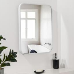 Metal Bathroom Wall Mirror - White - thumbnail 2