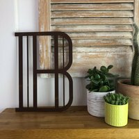 Personalised Metal lettering , Personalised Gift , Rusty Art Deco Letter B - Rusted
