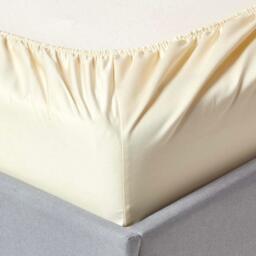 1000 Thread Count Egyptian Cotton Fitted Sheet - Cream / Single - thumbnail 2