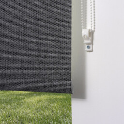 Jute Textured Blackout Blind - Dark Grey / 120cm - thumbnail 4