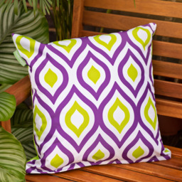Printed Outdoor Garden Scatter Cushion - Purple Lime / 8 - thumbnail 3