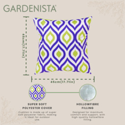 Printed Outdoor Garden Scatter Cushion - Purple Lime / 8 - thumbnail 5
