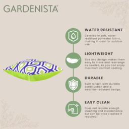 Printed Outdoor Garden Scatter Cushion - Purple Lime / 8 - thumbnail 4
