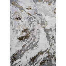Emperor Picasso Modern Waterflow Abstract Area Rugs - Gold / 120x170 cm Rectangle - thumbnail 3