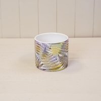 Multicolour Fern Leaf Patterned Pot - Multi