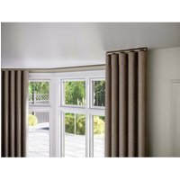 28mm Styleline Gliding Curtain Pole Set with End Cap - Taupe - Taupe / 420cm - image 1