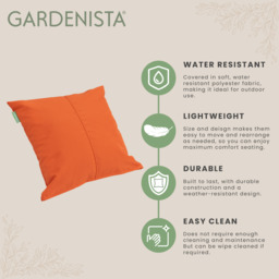 "Premium 18"" Centre Join Garden Scatter Cushion - Orange / 8" - thumbnail 3