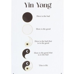 Yin Yang Balance Metal Wall Sign 30Cm - White - thumbnail 4