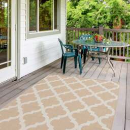 Ecology Collection Moroccon Outdoor Rug - Beige / 200cm - thumbnail 5