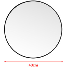 Nordic Hanging Makeup Round Wall Mirror - Black / 40cm - thumbnail 3