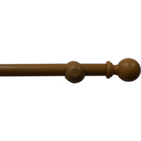 Natural Wooden Eyelet Curtain Pole - Antique Pine / 160cm