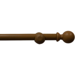 Natural Wooden Eyelet Curtain Pole - Antique Pine / 160cm - thumbnail 2