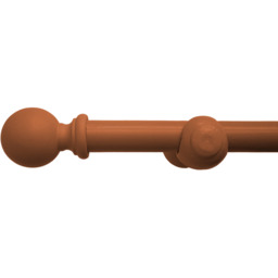 Natural Wooden Eyelet Curtain Pole - Antique Pine / 160cm - thumbnail 4
