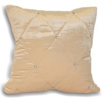 Diamante Quilted Cushion - Cream