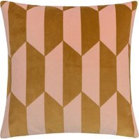 Kalho Velvet Jacquard Cushion - Ochre
