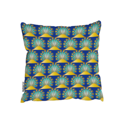Egyptian Style Motif Outdoor Cushion - Blue / 60cm - thumbnail 2