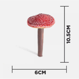 4 Piece Red Mushroom Decoration - Red,White,Brown - thumbnail 4