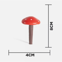 4 Piece Red Mushroom Decoration - Red,White,Brown - thumbnail 5