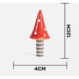 4 Piece Red Mushroom Decoration - Red,White,Brown - thumbnail 3