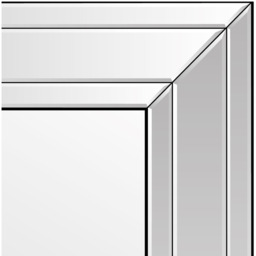 MirrorOutlet Langley All Glass Modern Bevelled Wall Mirror - All glass - thumbnail 2