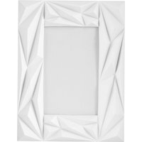 Geo Prisma 4in x 6in White Photo Frame - White