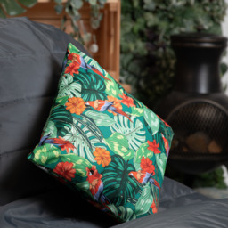 Icon Tropical Palm Prints Outdoor Cushion - Fifth Collection (Set of 4) - White - thumbnail 4
