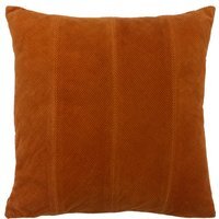 Jagger Ribbed Corduroy Cushion 45 x 45cm - Rust Orange / Polyester