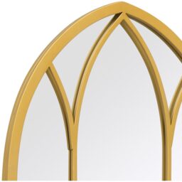 Arcus Window Outdoor Arch Garden Wall Mirror - Gold - thumbnail 4