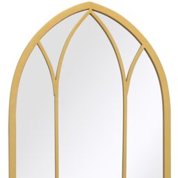 Arcus Window Outdoor Arch Garden Wall Mirror - Gold - thumbnail 3