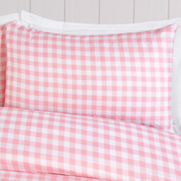 Maisie Check Duvet Set - Pink / Single - thumbnail 3