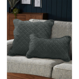 Premium Rich Cotton Velvet Luxury Cushion - Silver - thumbnail 3
