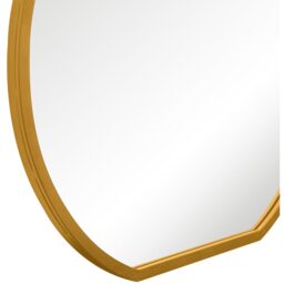The Circulus Gold Framed Flat Bottom Circular Garden Wall Mirror - Gold / 100cm - thumbnail 4
