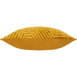 Evoke Cut Velvet Cushion - Gold / 55cm / Polyester - thumbnail 5