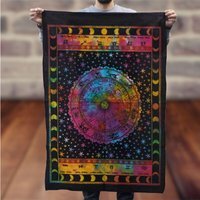 Zodiac Cotton Wall Art - Celestial Astrology Decor, 78x112cm - Multi