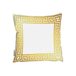 Golden Greek Ornamental Frame Outdoor Cushion - Yellow / 60cm - thumbnail 2