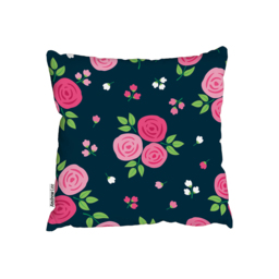 Hand Drawn Roses Outdoor Cushion - Pink / 60cm - thumbnail 2