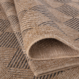 Nature Collection Circle Diamond Outdoor Rug - Dark Grey - thumbnail 4